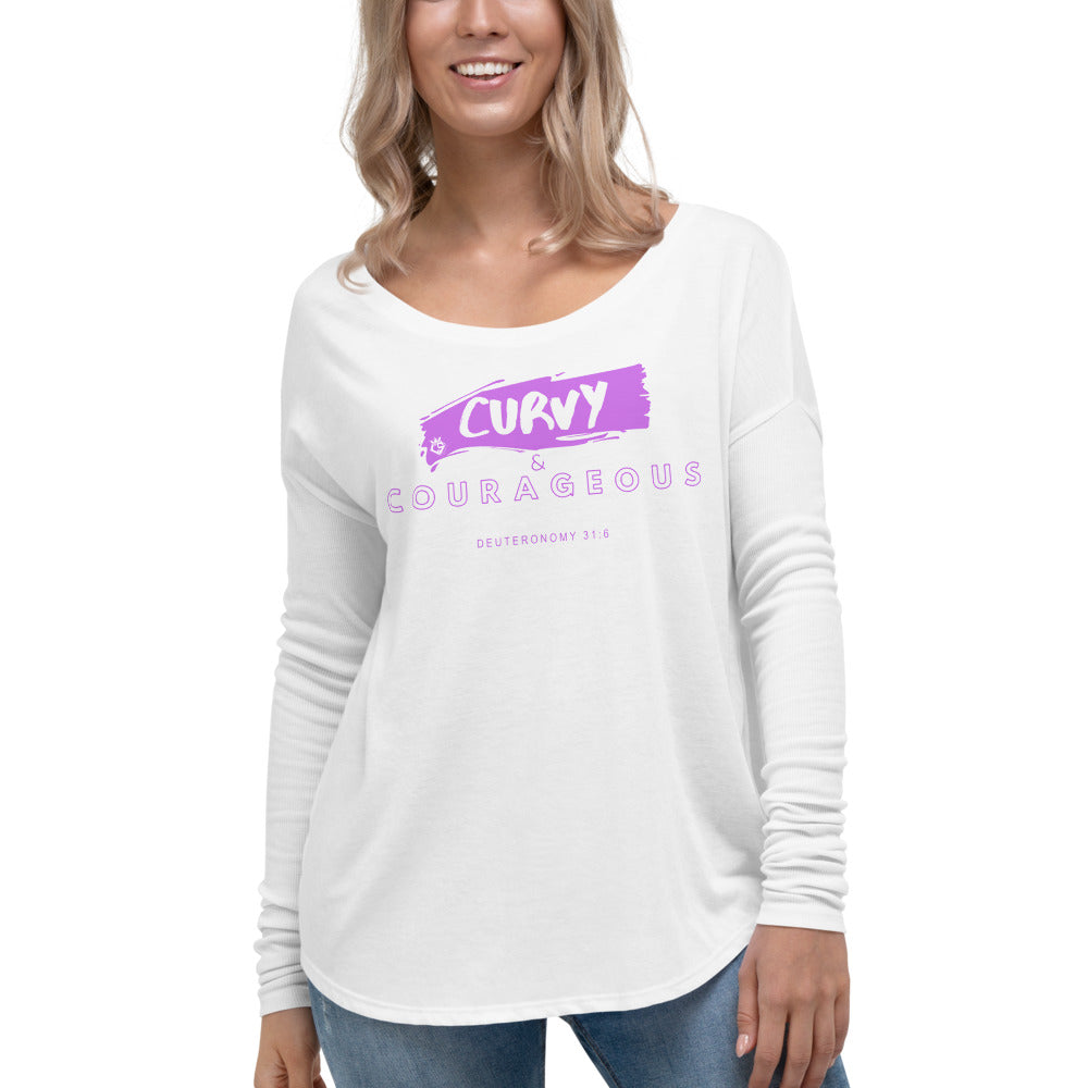 Curvy & Courageous

 Ladies Long Sleeve Tee