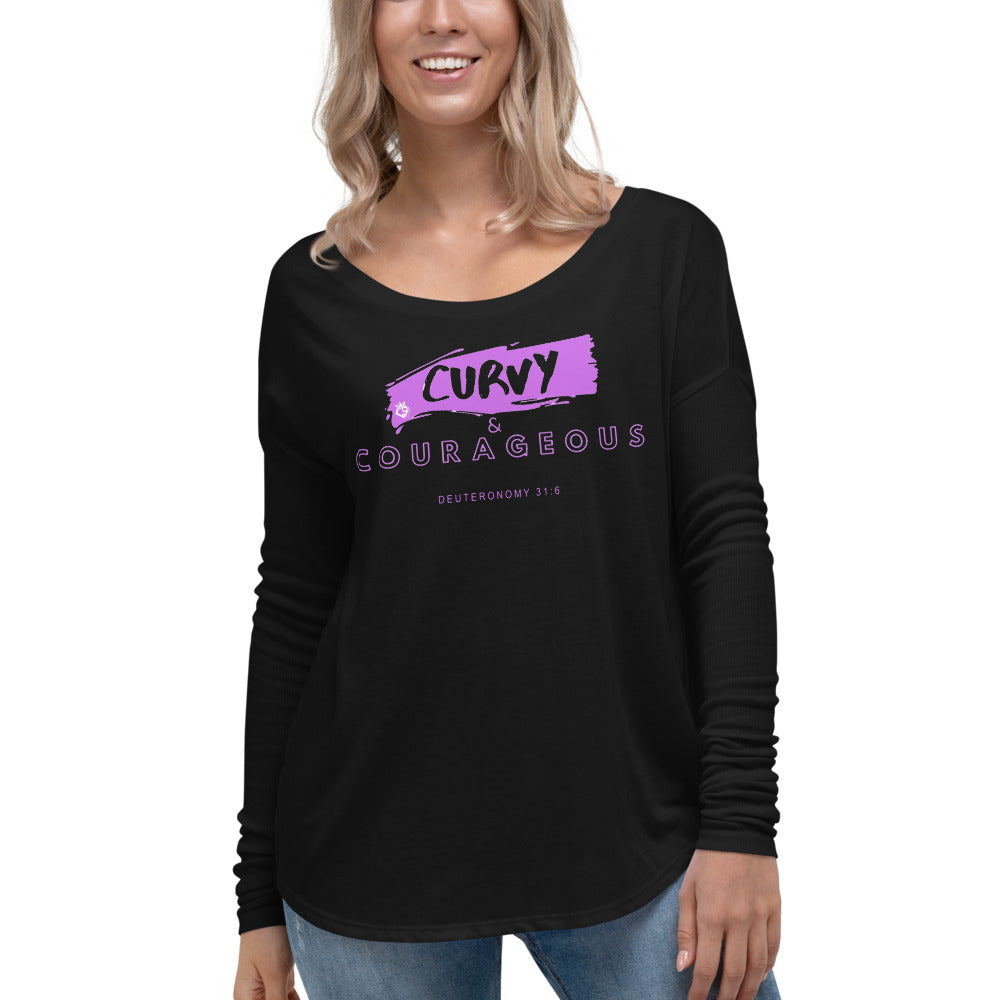 Curvy & Courageous

 Ladies Long Sleeve Tee