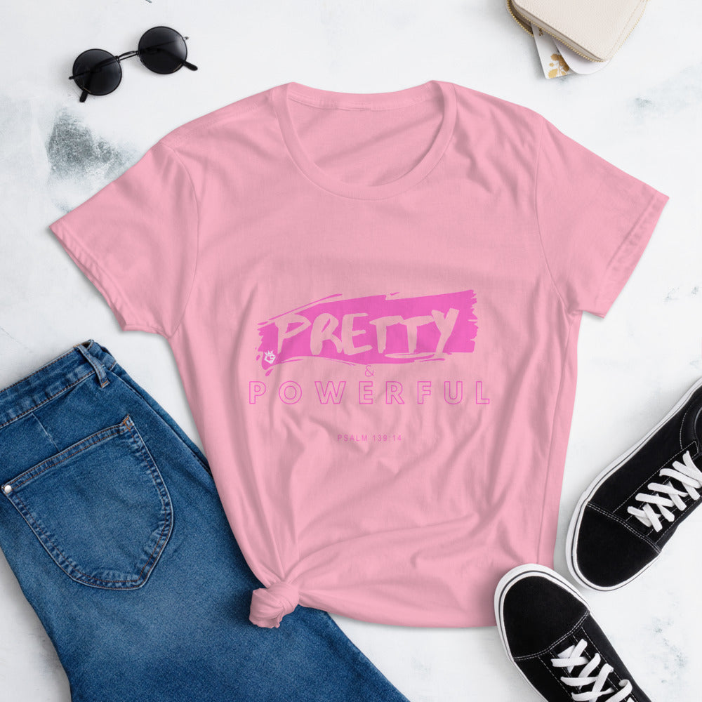 Pretty & Powerful Women's short sleeve t-shirt