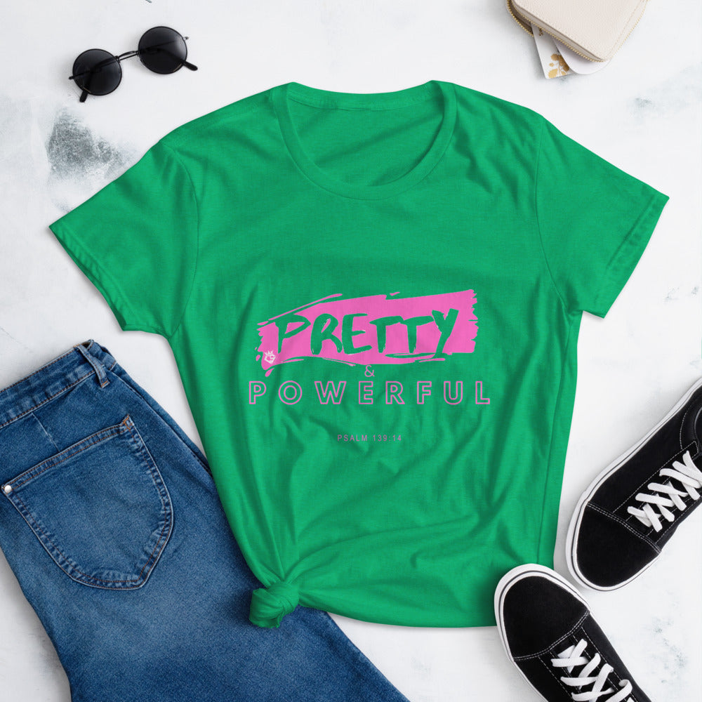 Pretty & Powerful Women's short sleeve t-shirt